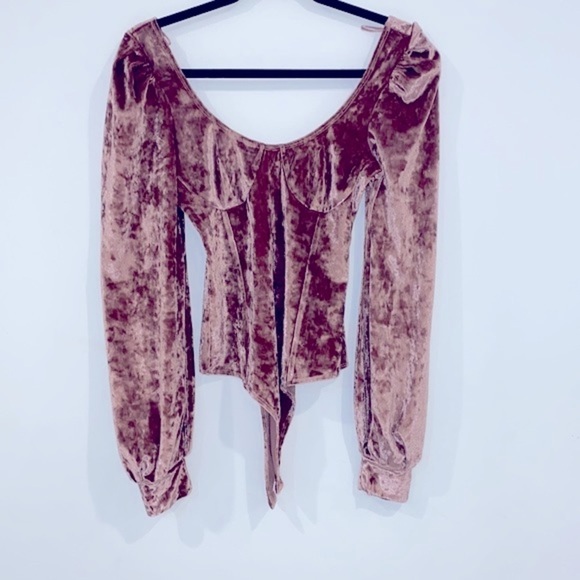 Wayf velvet bodysuit long sleeves Size XS - Picture 8 of 9